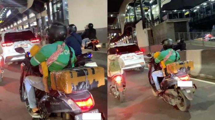 Ojek Online di Jakarta Antar Paket Sambil Gendong Bayi, Foto Viral dan Banjir Dukungan